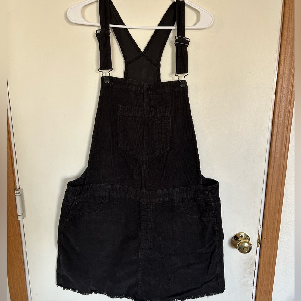 American eagle black xl corduroy overall skirt dress